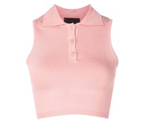 Top mit Poloshirtkragen
