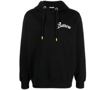 logo-print jersey cotton hoodie