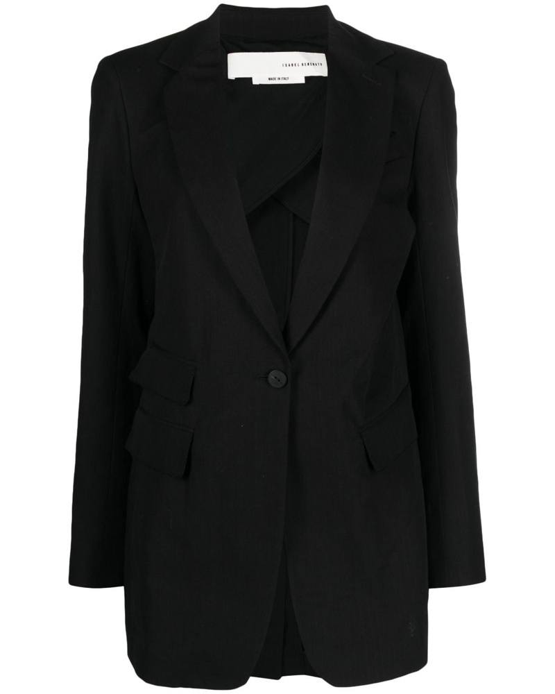 Isabel Benenato Damen Blazer mit fallendem Revers