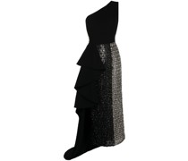 One-Shoulder-Kleid mit Tüll