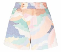 High-Waist-Shorts mit Print