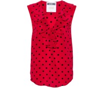 Seidenbluse mit Polka Dots