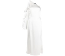 Einschultriges Kleid mit Rüschen