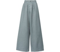 pleat-detail wide-leg trousers