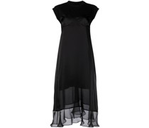 Midikleid mit Satin-Overlay