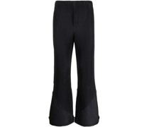 Gerippte Hose mit weitem Bein