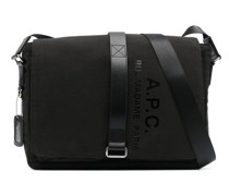 A.P.C. Schultertasche mit Logo-Print