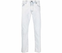 Slim-Fit-Jeans mit diagonalen Streifen