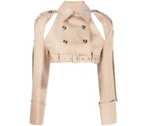 Doppelreihige Cropped-Jacke