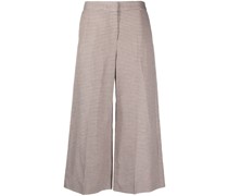 Karierte Cropped-Hose
