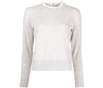 Kaschmirpullover mit Rüschenkragen