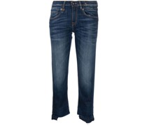 Cropped-Jeans mit hohem Bund