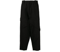 Cropped-Hose mit tiefem Schnitt