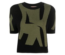 Cropped-Top mit grafischem Print