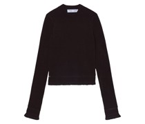 chenille-texture long-sleeved sweater