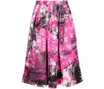 printed jacquard midi skirt