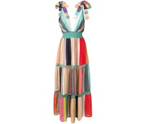 striped panelled dress
