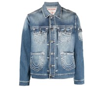 Jeansjacke mit Kontrastnähten