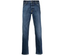 Halbhohe Straight-Leg-Jeans