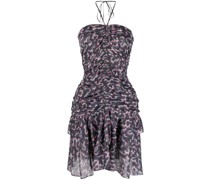 Neckholder-Kleid mit Raffung