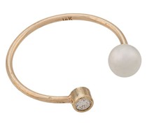 14kt Gelbgoldring mit Diamanten