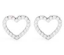 14kt Weißgoldohrringe mit Diamanten