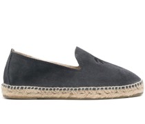 Espadrilles mit Palmenstickerei