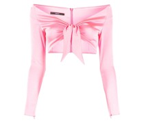 Schulterfreies Cropped-Top