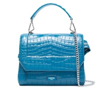 Handtasche mit Kroko-Effekt
