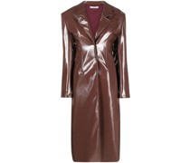 Trenchcoat in Lederoptik