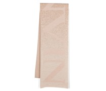 intarsia-knit logo scarf