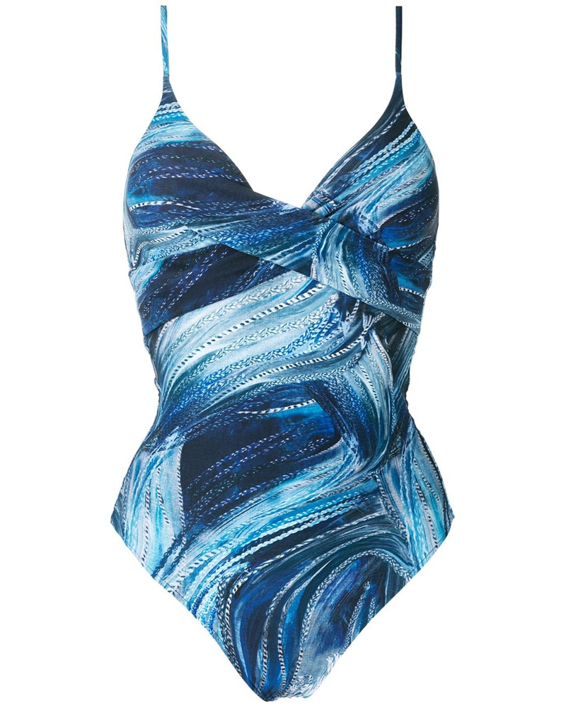 Lygia & Nanny Synthetik Laila Badeanzug mit Print in Blau Damen Bekleidung Bademode und Strandmode Monokinis und Badeanzüge 
