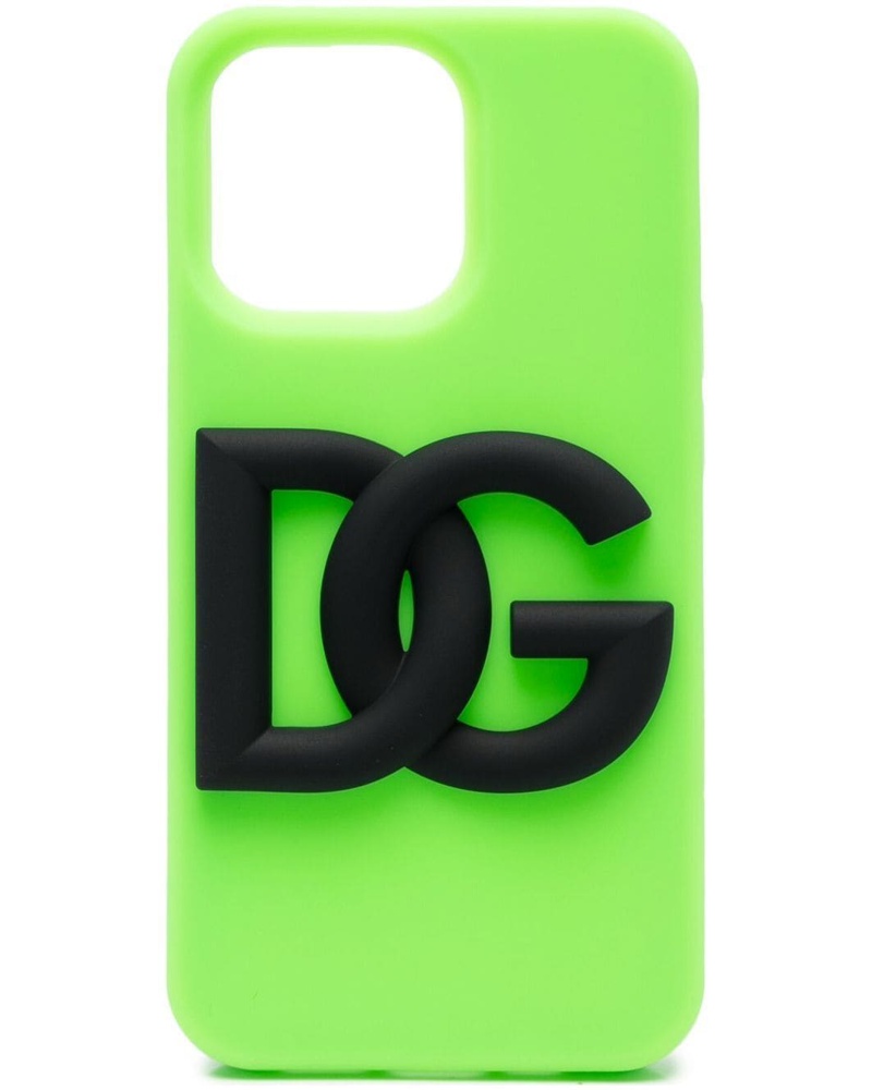 Dolce & Gabbana Gummi Cover iPhone 12 Pro aus Gummi in Matelassé-Optik mit DG-Logo in Schwarz Damen Accessoires Handyhüllen 