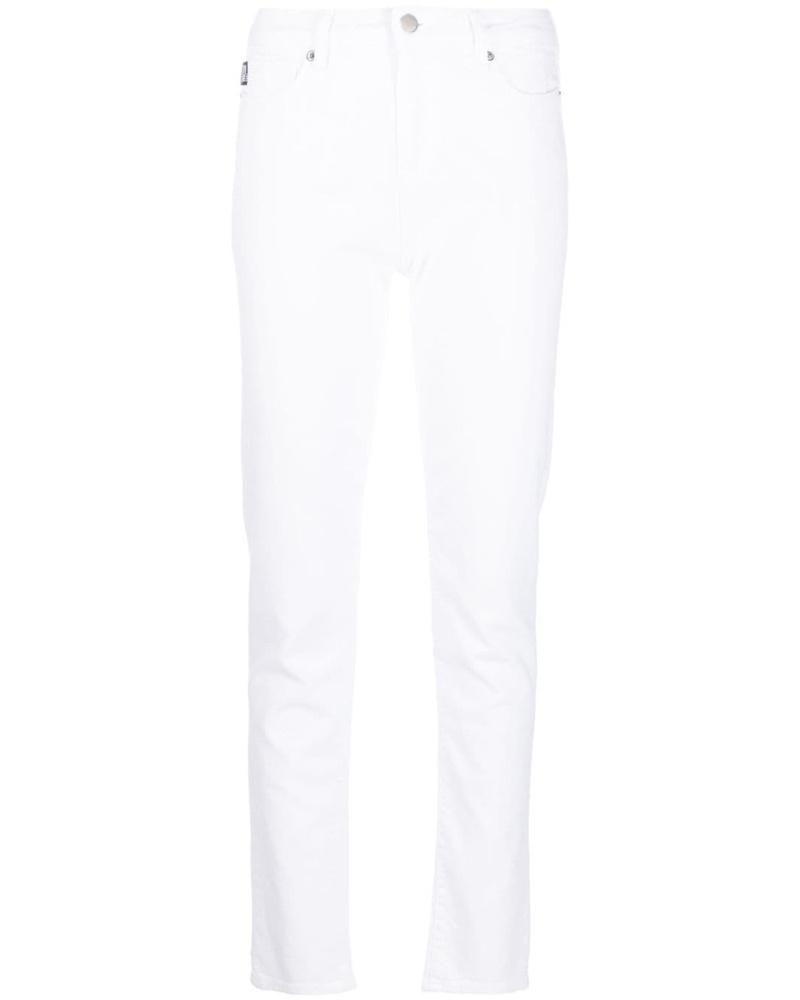 Moschino Damen Slim-Fit-Jeans mit Logo