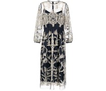 transparentes Kleid mit Stickerei