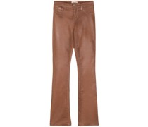 Selma coated bootcut trousers