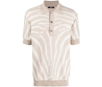 Poloshirt aus Zebra-Jacquard