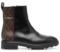 Stiefeletten mit Monogramm-Print