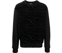 Sweatshirt mit Zebra-Devoré