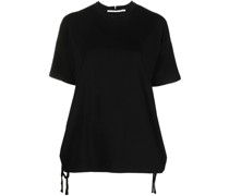 Gerafftes T-Shirt mit Schnürung