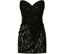 Schulterfreies Paillettenkleid