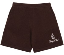 Vendome Kaschmir-Shorts mit Logo-Stickerei
