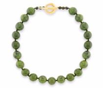 Mittelgroße Halskette aus Jadeperlen