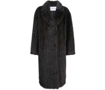 Doppelreihiger Mantel aus Faux Fur