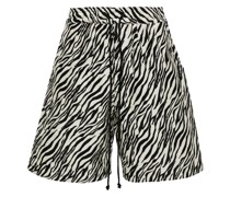 Stretchbund-Shorts mit Zebra-Print