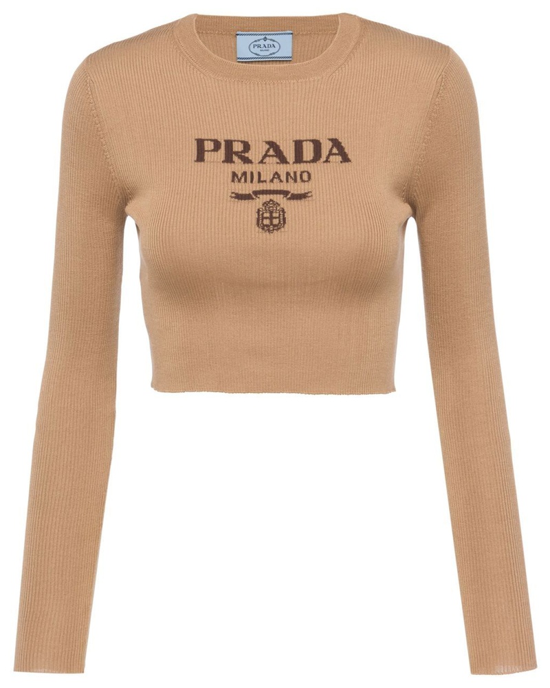 Prada Damen Pullover mit Logo-Print