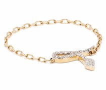 18kt Gelbgoldring mit Diamanten