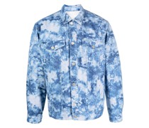 Jeansjacke mit Camouflage-Print