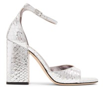 Metallic-Sandalen 100mm