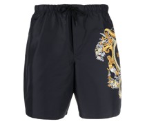 Badeshorts mit Logo-Print